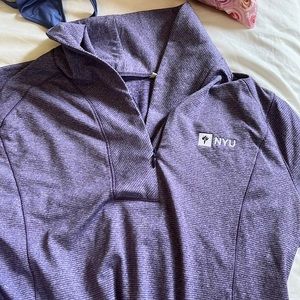 NYU sweatshirt half zip
